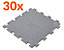 PVC Garagenboden | HxBxT 12 x 470 x 470 mm | Genoppt | Schwarz | VE 5 | Certeo