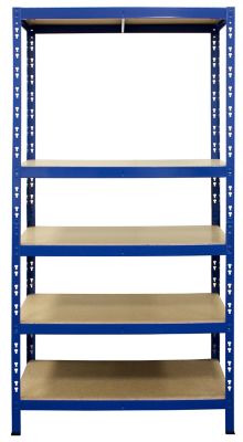 Mega Deal | 1x Lagerregal + 1x Eckregal | HxBxT 1800 x 900 x 450 mm | Blau | Traglast pro Fachboden: 265 kg | Certeo