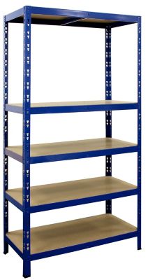 Mega Deal | 1x Lagerregal + 1x Eckregal | HxBxT 1800 x 900 x 450 mm | Blau | Traglast pro Fachboden: 265 kg | Certeo