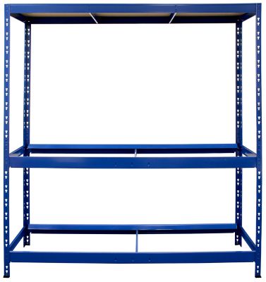 Mega Deal | 2x Reifenregal | 5 Reifen pro Ebene | HxBxT 1800 x 1000 x 500 mm | Blau | Traglast pro Fachboden: 200 kg | Certeo