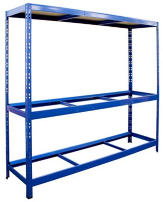 Mega Deal | 2x Reifenregal | 5 Reifen pro Ebene | HxBxT 1800 x 1000 x 500 mm | Blau | Traglast pro Fachboden: 200 kg | Certeo