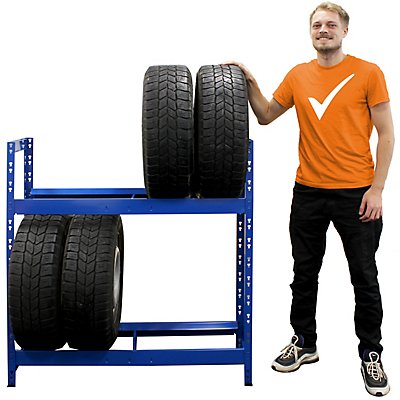 Reifenregal | Für bis zu 10 Reifen | HxBxT 1050 x 1100 x 350 mm | Certeo