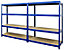 Mega Deal | 2x Werkstattregal | HxBxT 1800 x 1000 x 600 mm | Blau | Traglast pro Fachboden: 450 kg | Certeo