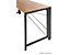 Schreibtisch | Quick Desk | Melaminbeschichtet | HxBxT 750 x 1100 x 550 mm | Walnuss/schwarz | Certeo 