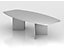Table de conférence - variante de piétement pieds panneaux, pour 10 personnes - gris clair | KT28H/5