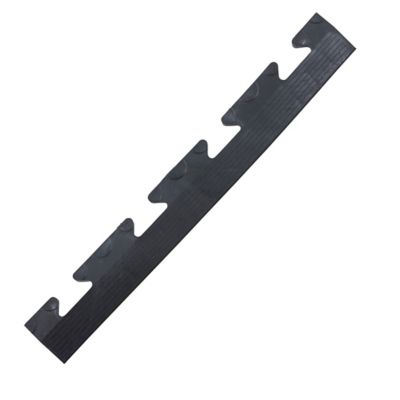 Lot complet de 91 dalles PVC et 7 bordures biseautées pour garage de 3 x 6 m | Rainuré | Gris/Noir | Mega Deal | Certeo