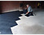 Lot complet de 91 dalles PVC et 7 bordures biseautées pour garage de 3 x 6 m | Rainuré | Gris/Noir | Mega Deal | Certeo