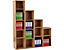Schmales Bürobücherregale Karbon | H: 816 mm | 1 Fachboden | Weiß | Certeo