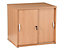 Armoire basse de bureau en bois | LxPxH 800 x 600 x 730 mm | portes coulissantes  | Blanc | Karbon | Certeo