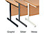 Bureau rectangulaire avec 2 et 3 tiroirs | piétement en C | LxP 1800 x 800 mm | Pieds graphite | Hêtre | Karbon K1 | Certeo