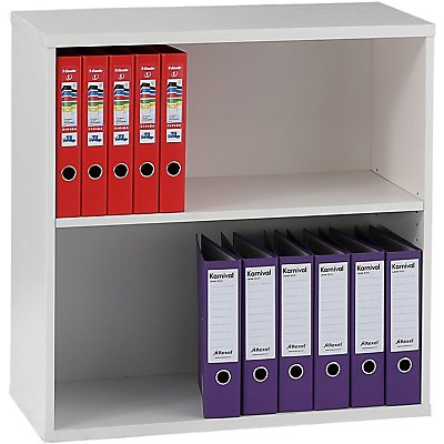 Bürobücherregale Karbon | H: 800 | 1 Fachboden | Weiß | Certeo