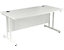  Schreibtisch Deluxe | BxT 800 x 800 mm | Weißer Rahmen | Weiß | Certeo