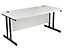 Schreibtisch Deluxe Karbon K3 | BxT 1800 x 800 mm | Graphit Rahmen | Weiß | Certeo