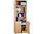 Armoire haute de bureau en bois | LxPxH 800 x 400 x 1592 mm | 3 étagères | Avec placard | Blanc | Karbon | Certeo