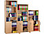Armoire haute de bureau en bois | LxPxH 800 x 400 x 2200 mm | 5 étagères |Avec placard  | Hêtre | Karbon | Certeo