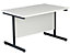 Table de réunion rectangulaire | LxPxH 1200 x 800 x 730 mm | Piétement argenté | Blanc | Karbon | Certeo