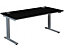Schreibtisch elektrisch höhenverstellbarer | BxT 1200 x 800 mm | Silber Rahmen | Weiß | Certeo