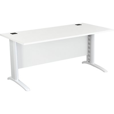 IT-Schreibtisch Karbon K5 | BxTxH 1400 x 800 x 730 mm | Weißer Rahmen | Weiß | Certeo