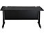 Bureau rectangulaire avec passe-câbles | LxPxH 1200 x 800 x 730 mm | Pieds noirs | Noir | Karbon K5 | Certeo