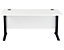 IT-Schreibtisch | BxTxH 1400 x 800 x 730 mm | Schwarzer Rahmen | Weiß | Certeo