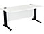 IT-Schreibtisch | BxTxH 1400 x 800 x 730 mm | Schwarzer Rahmen | Weiß | Certeo