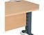 Bureau rectangulaire avec passe-câbles et caisson en bois 3 tiroirs (Blanc) | LxPxH 1200 x 800 x 730 mm | Pieds graphite | Blanc | Karbon K5 | Certeo