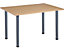 Table de réunion avec pieds tubulaires | Rectangulaire| LxPxH 1200 x 800 x 740 mm| Piétement graphite | Hêtre | Karbon | Certeo
