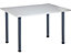 Table de conférence avec pieds tubulaires | Rectangulaire| LxPxH 1600 x 800 x 740 mm| Piétement argenté | Hêtre | Karbon | Certeo