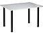 Table de réunion avec pieds tubulaires | Rectangulaire| LxPxH 1600 x 800 x 740 mm| Piétement graphite | Blanc | Karbon | Certeo