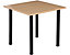 Table de réunion avec pieds tubulaires | Carrée| LxPxH 800 x 800 x 740 mm| Piétement graphite | Hêtre | Karbon | Certeo