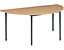 Flexi-Tisch Karbon | Halbkreisförmig | BxTxH 1200 x 600 x 725 mm | Graphit Rahmen | Buche | Certeo