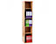 Schmales Bürobücherregale Karbon | H:  1204 mm | 2 Fachböden | Buche | Certeo