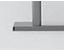 PC-Schreibtisch rechts höhenverstellbar | C Fuß Blende optional | 2000x1200x680-820 | Nussbaum/Silber | Geramöbel