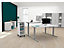 Schreibtisch | Elektrisch höhenverstellbar | BxTxH 1200 x 800 x 650-1250 mm | Buche-Silber | Geramöbel