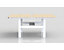 EOL | Bureau bench électrique 2 personnes L.160 cm | Réglable en hauteur | Plateau chêne clair | Piétement blanc