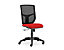 EOL | Chaise de bureau pivotante Alter | Dossier résille | Tissu rouge