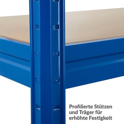 Stabiles Garagenregal | Tragkraft bis zu 600 kg pro Fachboden | HxBxT 1770 x 900 x 450 mm | Silber