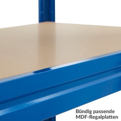 Stabiles Lagerregal | Tragkraft bis zu 600 kg pro Fachboden | HxBxT 1770 x 900 x 450 mm | Silber