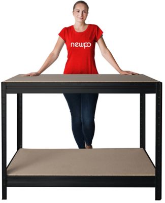 Établi réglable en hauteur | Charge max. 600 kg | HxLxP 870 x 1200 x 600 mm | Profondeur 60 cm | Gris