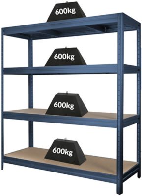 Mega Deal | 5x Werkstattregale HxBxT 1770 x 1600 x 600 mm | 1x Werkbank HxBxT 870 x 1200 x 600 mm | silbergrau | Certeo