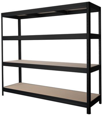 Stabiles Garagenregal | Tragkraft bis zu 600 kg pro Fachboden | HxBxT 1770 x 900 x 450 mm | Silber