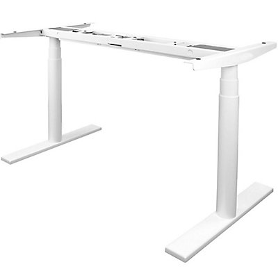 Schreibtischgestell elektrisch höhenverstellbar | BxT 1200 - 1800 x 600 mm | Weiß | newpo