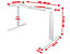 Piétement pour bureau assis-debout | LxP 1200 - 1800 x 600 mm | Blanc | newpo