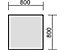 Schreibtisch | Manuell höhenverstellbar | BxTxH  800 x 800 x 680-860 mm | Weiß-Silber | Geramöbel