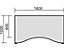 Schreibtisch | Manuell höhenverstellbar | Ergonomisch | BxTxH 1800 x 1000 x 680-860 mm | Weiß-Silber | Geramöbel