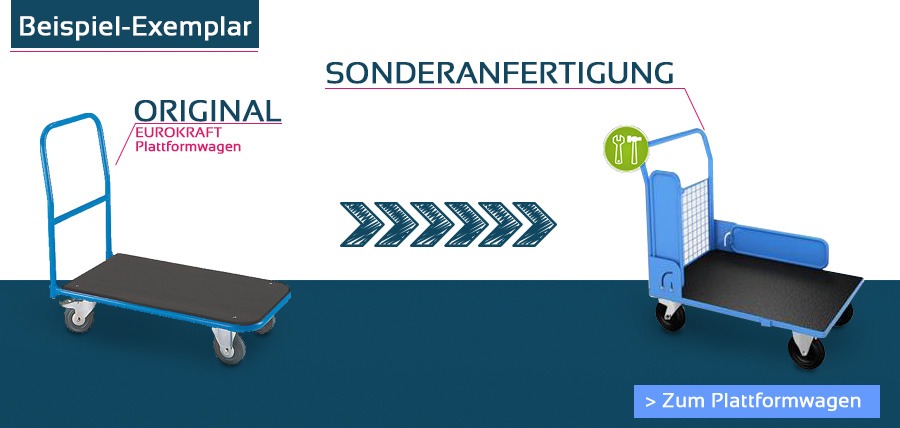 Sonderanfertigung eines Plattform-Magazinwagens