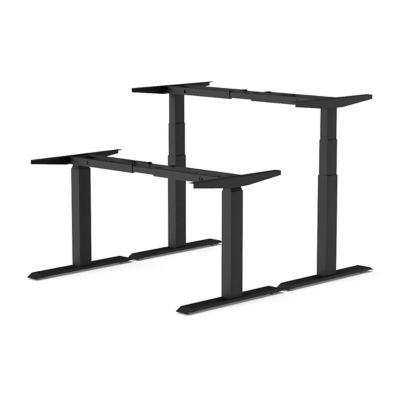 Tischgestell elektrisch höhenverstellbar | E-MORE 2M3S | HxB 610-1270 x 1100-1800 mm | reinweiß | Certeo