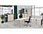 Anstell-Querrollladenschrank | 1 Dekor-Einlegeboden | mit Stellfüßen | abschließbar | 1200x425x720 | Silber/Nussbaum | Geramöbel