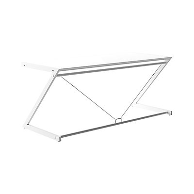 Schreibtisch Tabea | HxBxT 730 x 1200 x 600 mm | Weiß-Weiß | Glas | Certeo
